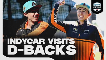 thumbnail for INDYCAR x MLB! Nolan Siegel Hits the Field with Arizona Diamondbacks